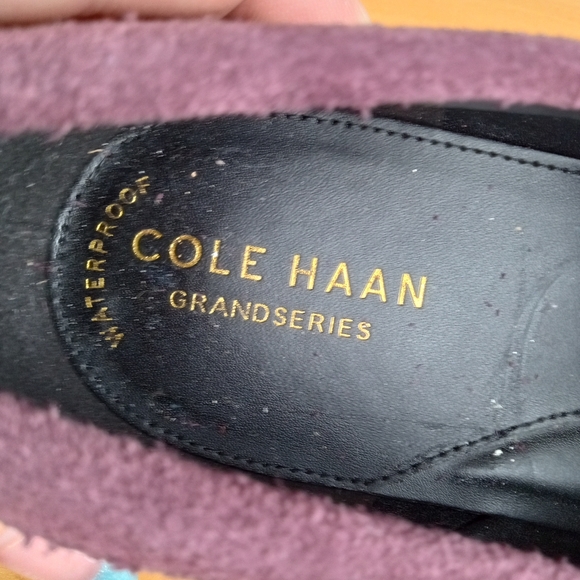NWT Cole Haan 'Geneva' Waterproof Suede Penny Loafer in Pinot Angora Suede Sz.8B - Picture 11 of 16